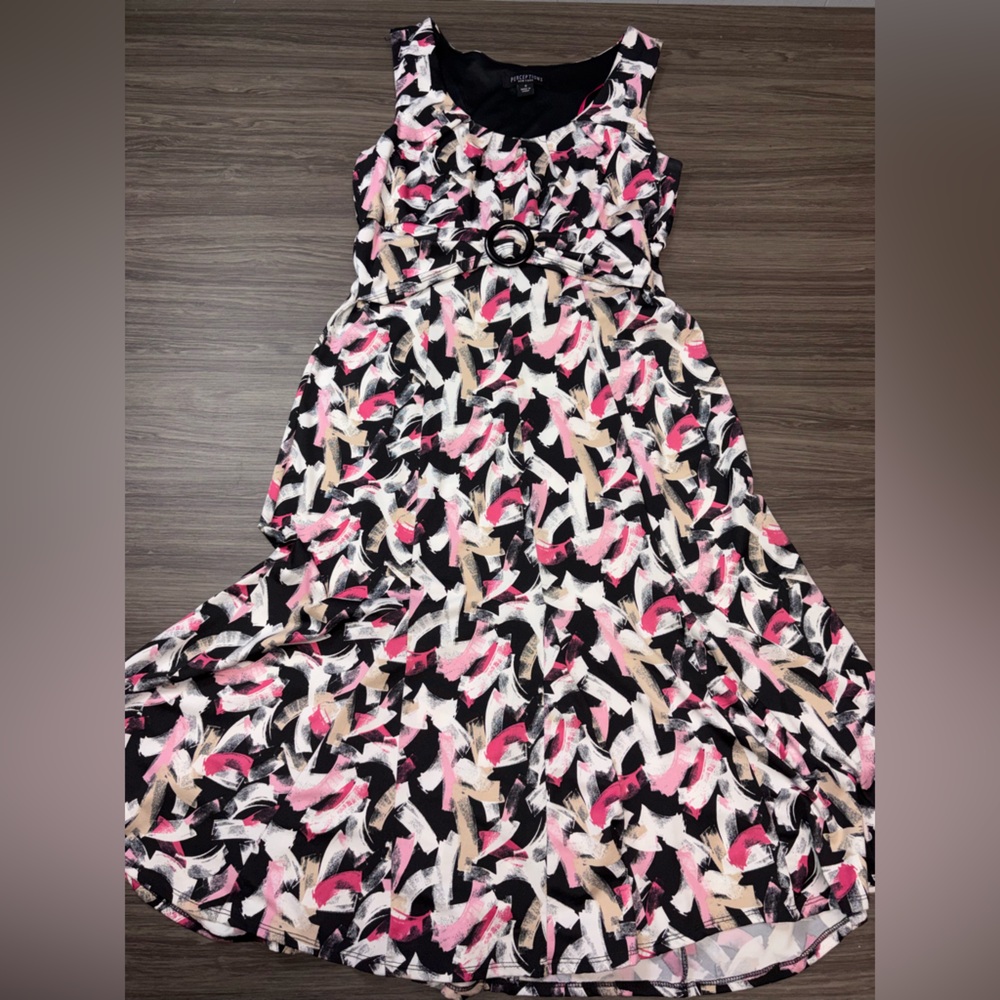 Perceptions New York Sleeveless Midi Fit + Flare Dress Size 8
